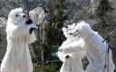 Three bears with an electric fan