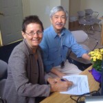 Sharon Howarth and Ed Chin signing candidate registration papers