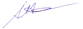 Blue pen signature of Sharon Howarth, Green Party candidate for Toronto-Danforth