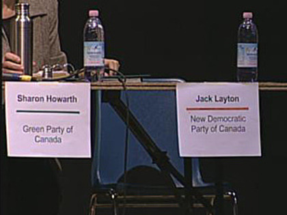 Jack Layton's empty seat at all-candidates debate