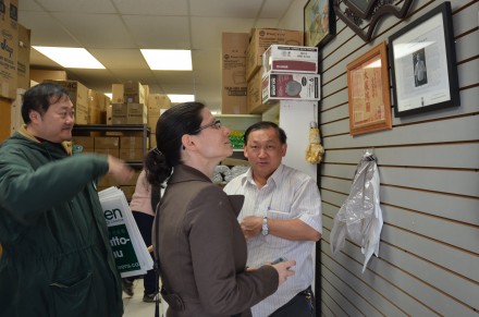 Toronto-Danforth candidate in East Chinatown